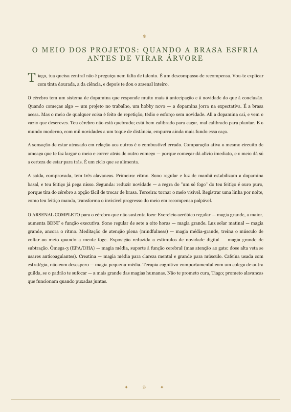 Página velada de um Mapa do Céu (amostra)