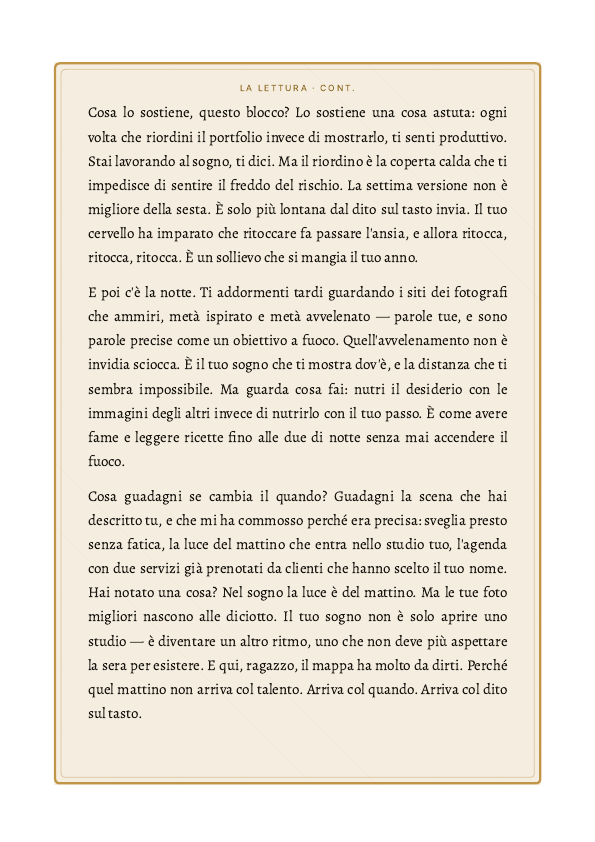 Pagina 4 di una Mappa Natale del Corpo, velata perché appartiene a chi l'ha commissionata (esempio)