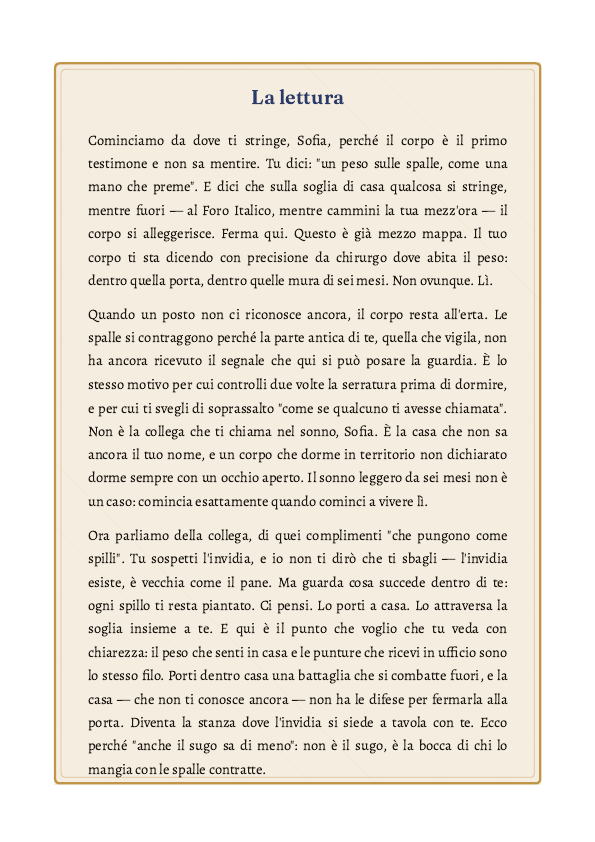Pagina 3 di una Mappa Natale del Corpo, velata perché appartiene a chi l'ha commissionata (esempio)