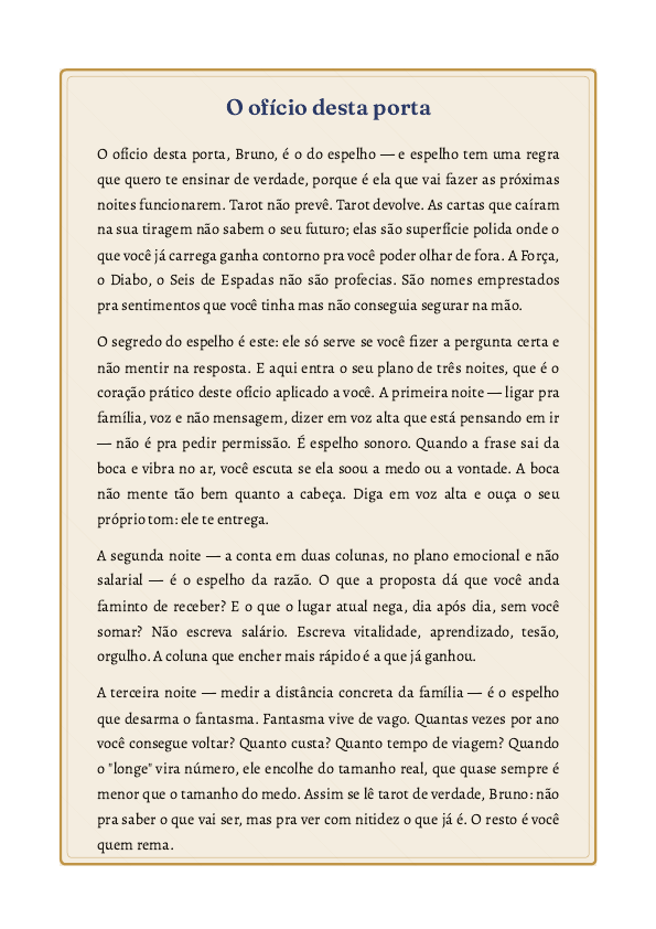 Página 6 de um Mapa da Tirada, velada porque pertence a quem a encomendou (amostra)