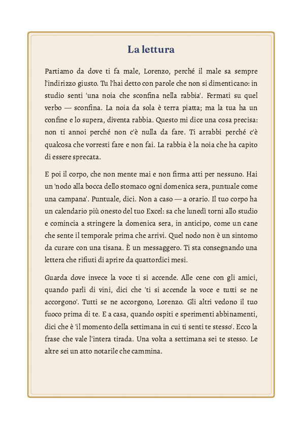 Pagina 3 di una Mappa della Stesa, velata perché appartiene a chi l'ha commissionata (esempio)