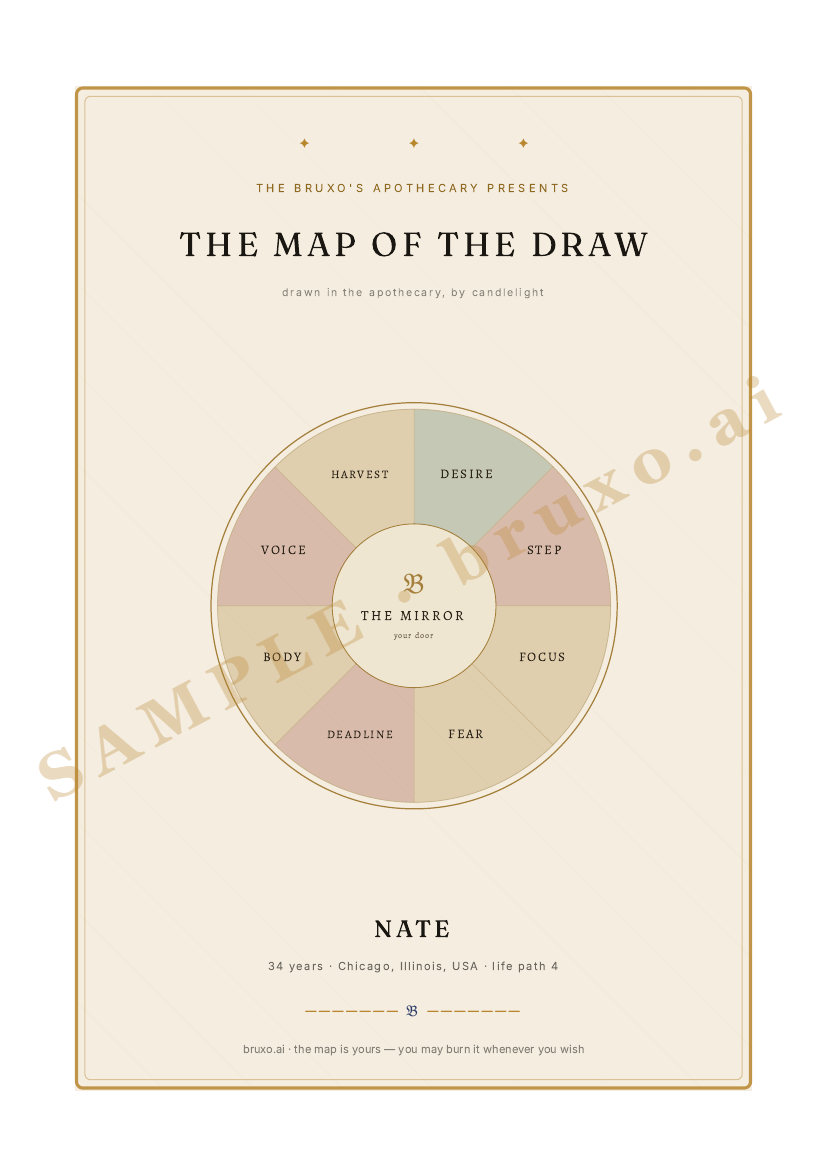 Cover of a real Map of the Draw, forged for one person (sample)
