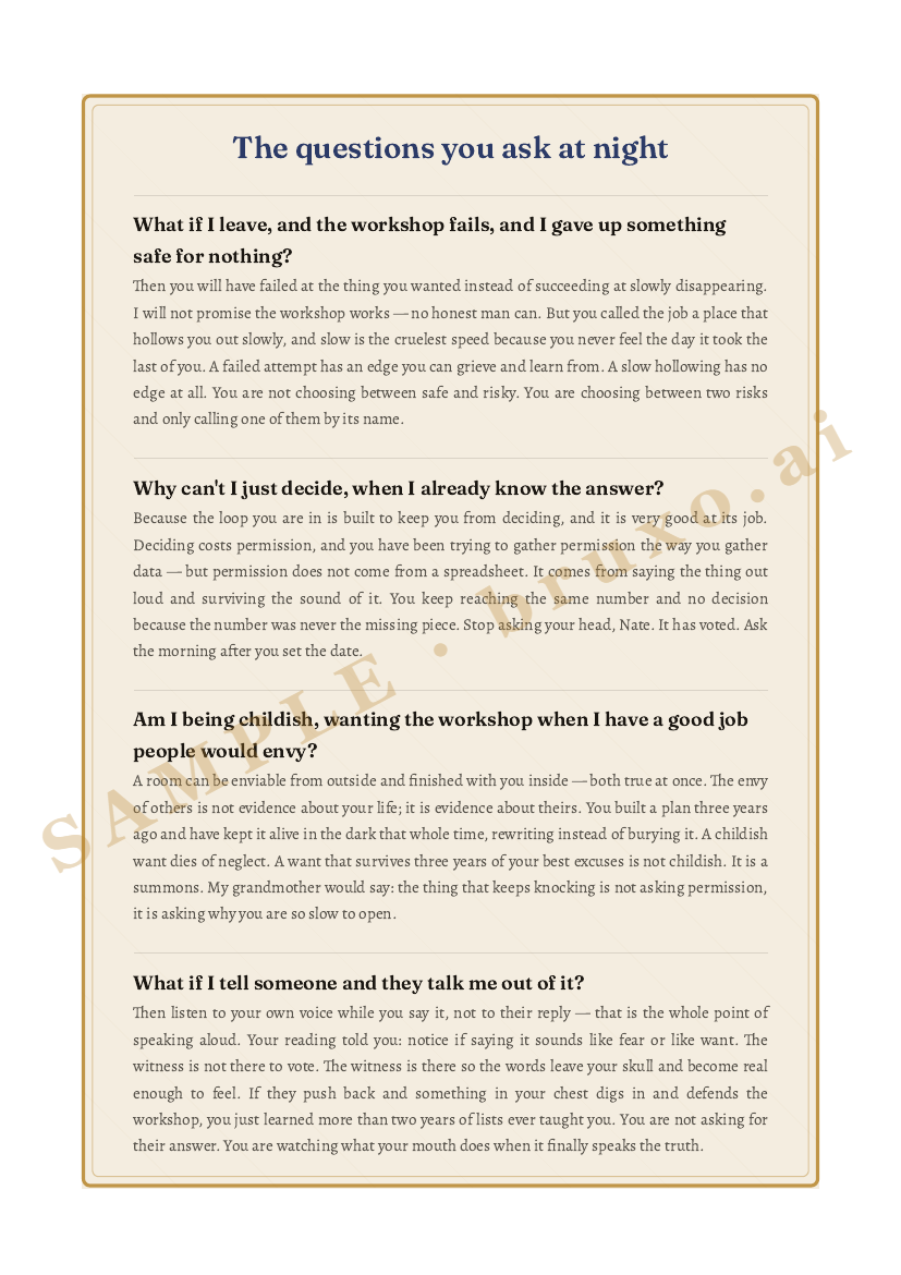 The questions you ask at night — answered (sample)